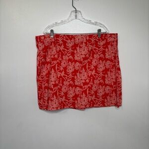 Rip Skirt Length 2. Coral Hibiscus Flower Floral Adjustable Waist XXL Wrap‎